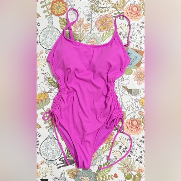 Shade & Shore Other - Shade & Shore Pink One-Piece Swimsuit Scoop Neck NWT